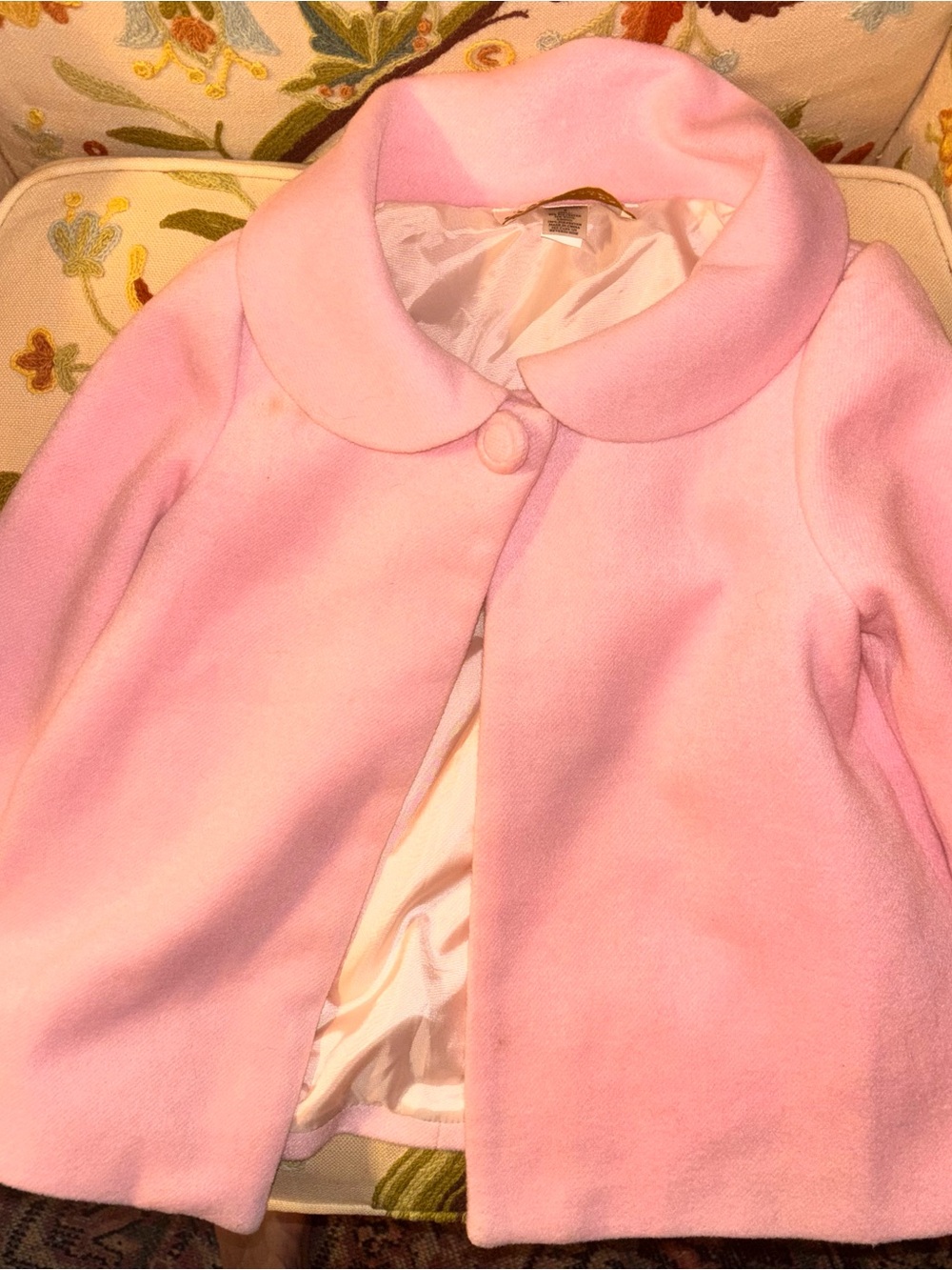 The Beaufort Bonnet Company Pastel Pink Sadie Swing Coat Size 8 wool blend